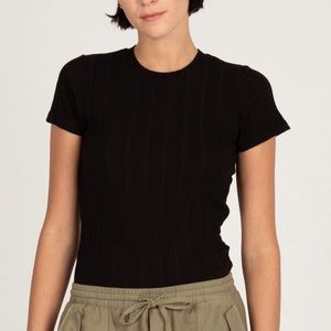 Rib Short Sleeve Bodysuit